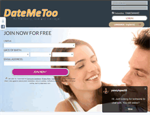 Tablet Screenshot of datemetoo.com